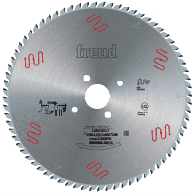 FREUD Ø380x4,8/3,5x60 Z:72 TRF Panel Ebatlama Makine Ana Testere